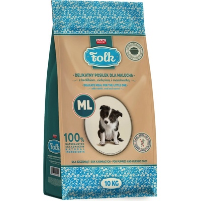 Folk Junior Medium and large breeds Gentle meal for puppy with rabbit veal and carrot 10 kg