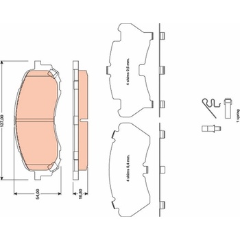 Sada brzdových platničiek kotúčovej brzdy TRW GDB3469