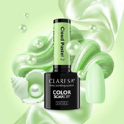 Claresa SoakOff UV/LED Color Cloud Pastel gélový lak na nechty s použitím UV/LED lampy odtieň 2 5 g