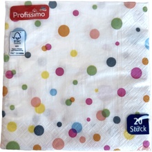 Profissimo ubrousky 33x33 cm barevné 3V 20 ks