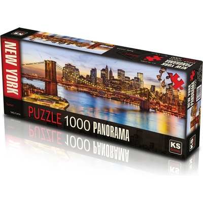 KS Games Панорамен Пъзел от 1000 части: Ню Йорк - Залез (96х34)