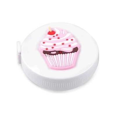 Svinovací metr s 3D obrázkem (150cm) varianta cupcake barva bílá