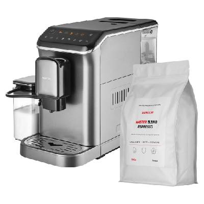 Sencor SES 8000BK + 1 kg kávy Master Blend Automatické Espresso + Káva ZADARMO