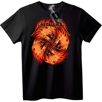 NOONEBRAND Metallica Огнени Черепи Тениска - 2XL, White