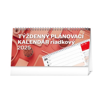 Týždenný plánovací riadkový stolový 2025