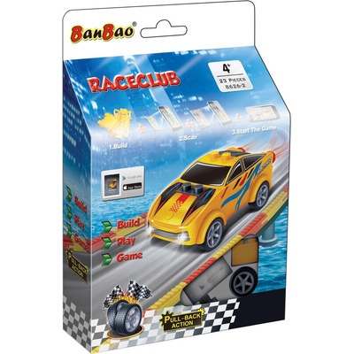 BanBao Конструктор Бан Бао - Мини количка пул бек - жълта - 26 части (b8626-2)