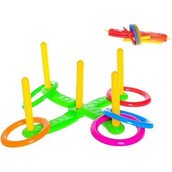 Teddies Házecí hra kroužky plast v síťce
