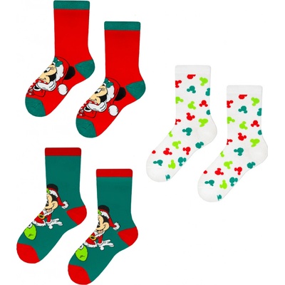 Frogies Detské ponožky Mickey 3ks biela zelená