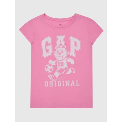 GAP dětské tričko Brannan Bear s logem růžová