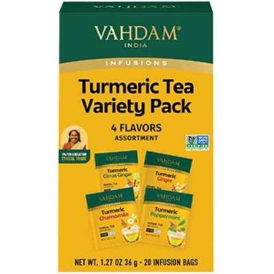 VAHDAM Turmeric Tea Variety Pack 20 sáčků bylinný čaj 36 g