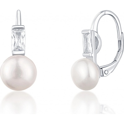 JwL Luxury Pearls pôvabné strieborné náušnice s pravými perlami JL0716