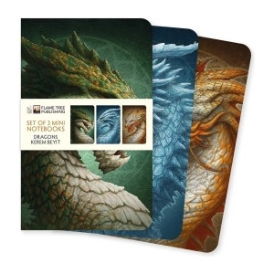 Flame Tree Publishing Dragons by Kerem Beyit Set of 3 Mini Notebooks | Flame Tree Publishing