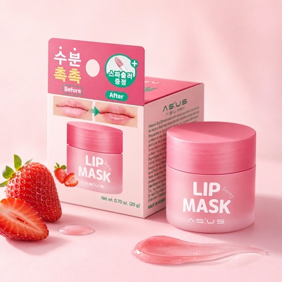 ASUS Подхранваща маска за сочни и хидратирани устни - Ягода ASUS Lip Mask Berry (257261)