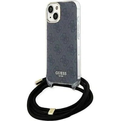 GUESS Кейс Guess Crossbody Cord 4G Print за iPhone 15/14/13, черен (3666339147921)