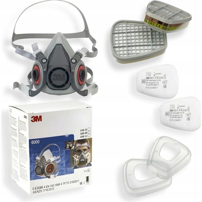 3M 6200 Lakýrnická maska s filtry 6075