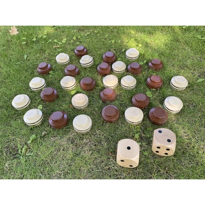 Backgammon - (drevený) Hra +: bez hracej plochy