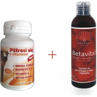 Camelus Pštrosí olej s vitamínmi 60 kapsúl + BETAVITAL 200 ml