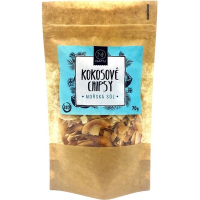 NATU Kokosové chipsy BIO mořská sůl 70 g