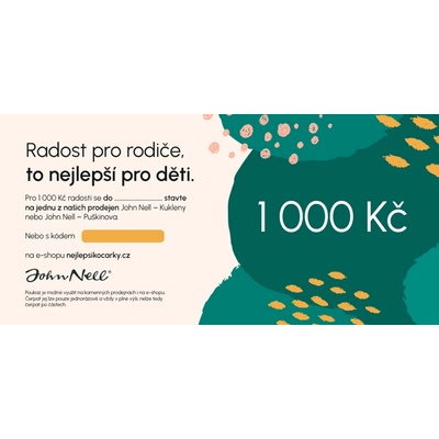 JOHN NELL poukázka v hodnotě 1 000 Kč