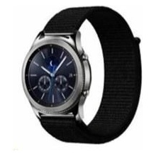 ESES nylonový řemínek na suchý zip pro Samsung Galaxy Watch 46mm Samsung Gear s3 černá 1530001108