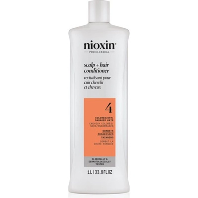 Nioxin System 4 Scalp + Hair Conditioner hydratační a vyživující kondicionér pro barvené a poškozené vlasy 1000 ml