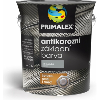 Primalex základná antikorózna farba 111 šedá 5 l