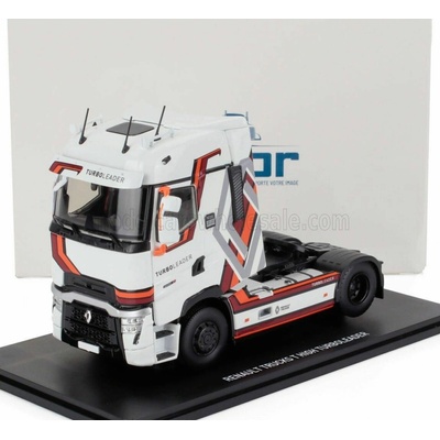 ELIGOR RENAULT T-LINE HIGH TURBO LEADER TRACTOR TRUCK 2-ASSI 2021 WHITE BROWN ORANGE GREY 1:43