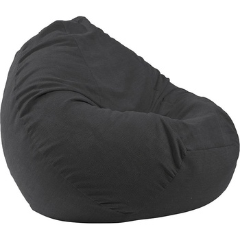 Image 1 of PUFRELAX Пуф, круша, 520л. , Nirvana Gigant - Eerie Black, Перящ се калъф, Пълнеж от Полистиролни перли, Гама Premium (PUF-G-NGG-PT-ERBL)