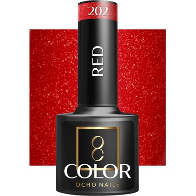 Ocho Nails lak na nechty červený 202 5 g