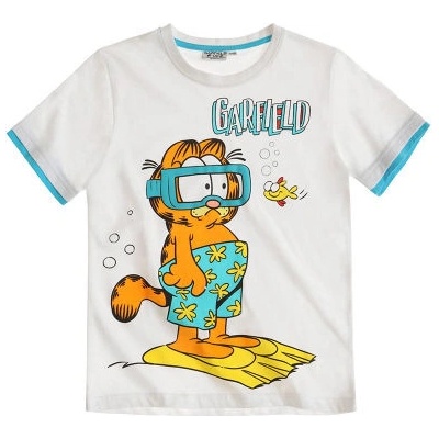 triko krátký rukáv Garfield bílá G4