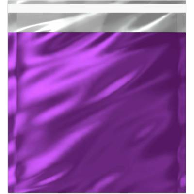Lesklé metalické fóliové obálky - 220 x 220 mm - Purpurová