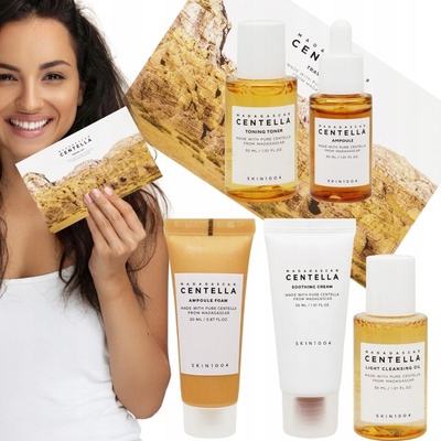 SKIN1004 Madagascar Centella mycí pěna 20 ml + tonikum 30 ml + ampule 30 ml + krém 30 ml + čisticí olej 30 ml dárková sada