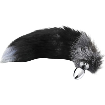 Alive Анално Удоволствие - среден анален плъг с лисича опашка (сребърен)