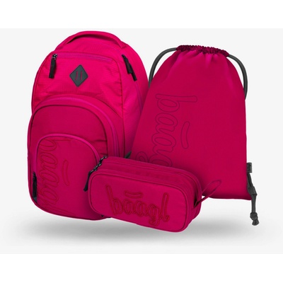 BAAGL Червен училищен комплект - раница, моливник, чанта Baagl Coolmate Ruby BAAGL | Cherven | Момичешки | ЕДИН РАЗМЕР