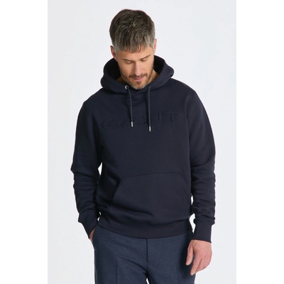 GANT EMBOSSED SWEAT hoodie modrá