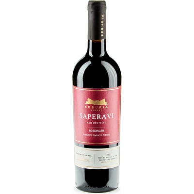 Keburia Winery Červené Saperavi suché 14% 0,75 l (holá láhev)