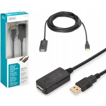 Digitus DA-70130-4 USB prodlužovací, 5m, černý
