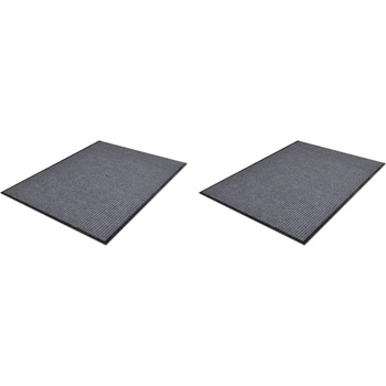 vidaXL PVC постелки за врати 2 бр сиви 90x60 см (278748)
