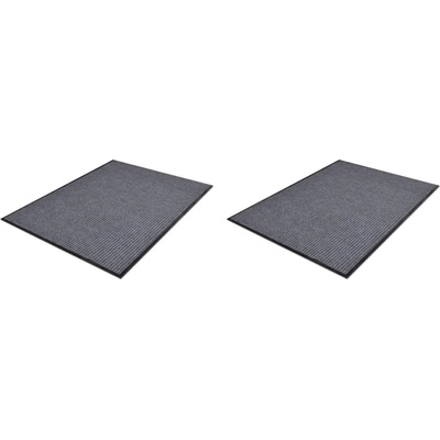 vidaXL PVC постелки за врати 2 бр сиви 90x60 см (278748)