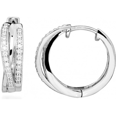 Silver Cat Stříbrné kruhy s kubickými zirkony Beauty SC587