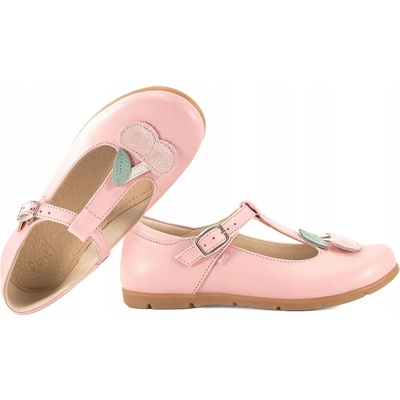 Emel e2057b-3 dievčenské balerínky kožené poltopánky ružové