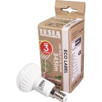 TESLA LED žárovka Reflektor R50 E14 5W 230V 345lm 15 000h 3000K Teplá bílá 120°