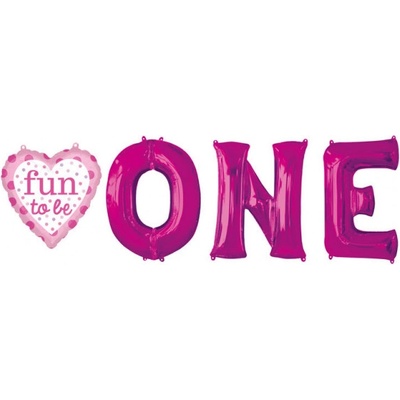 Fóliové balónky FUN TO BE ONE RŮŽOVÉ