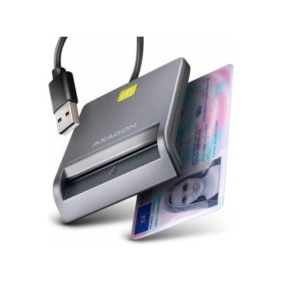 AXAGON CRE-SM3T USB ID card reader, 1.3m cable