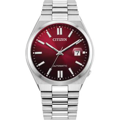 Citizen Мъжки часовник CITIZEN Tsuyosa Automatic NJ0150-56W, Сребрист / Рубин (CITNJ0150-56W)