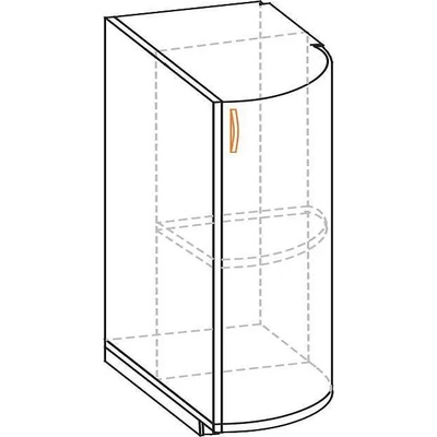 Долен шкаф заоблен Paula ЗАК НДВ