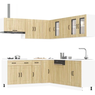 vidaXL Комплект кухненски шкафове от 11 части Kalmar, инженерно дърво (3314914)