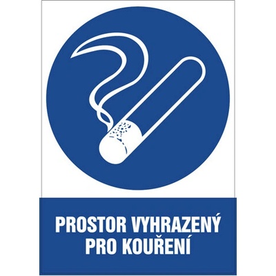 Značka Prostor vyhrazený pro kouření, samolepicí fólie, 210 × 297 mm BZ FE240