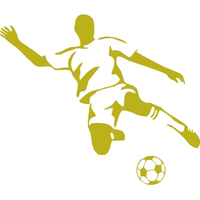 ON-DESIGN Potisk FOTBALISTA Barva: zlatá, Velikost motivu: 8 cm