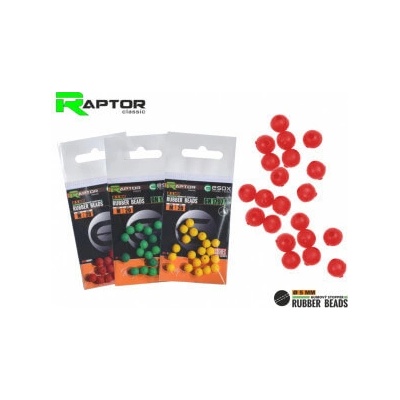 ESOX Gumový stoper Raptor Rubber Beads Green 5mm 20ks